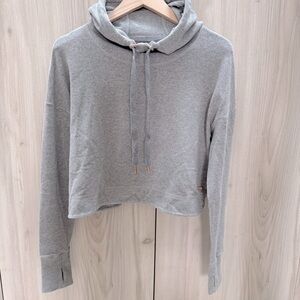 Sweaty Betty Fleece Cropped Hoodie Gray